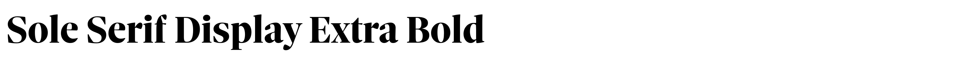 Sole Serif Display Extra Bold